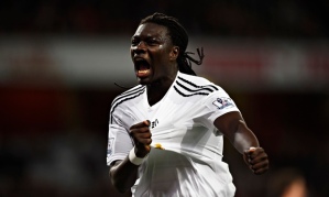 Gomis' goal at the Emirates was his second winner against Arsenal